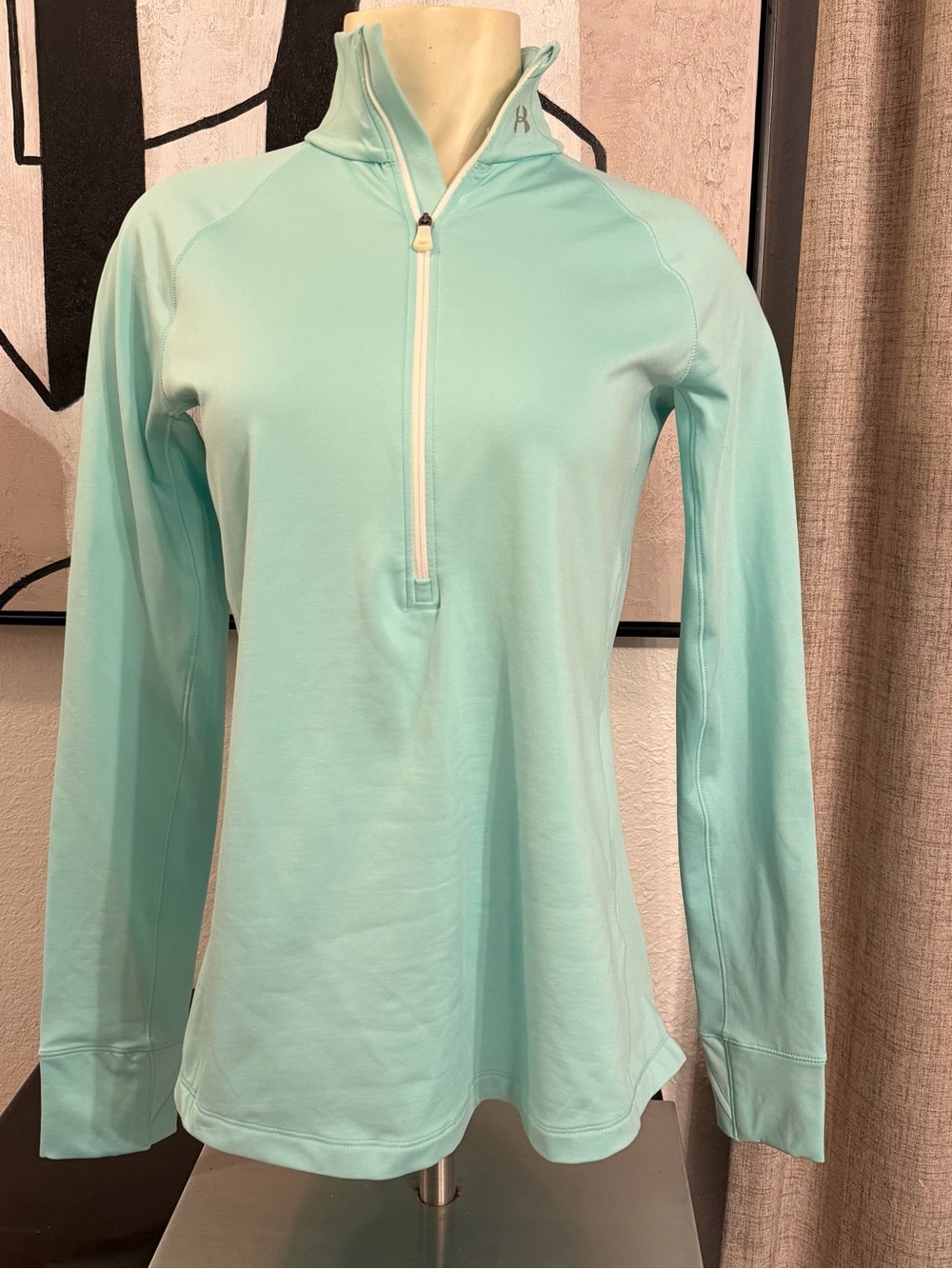Under Armour Mint Green Quarter-Zip Performance Pullover